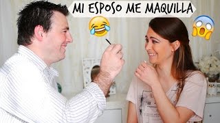 TAG MI EX ESPOSO ME MAQUILLA ♥ MY HUSBAND DOES MY MAKEUP  Lizy P [upl. by Cullin]