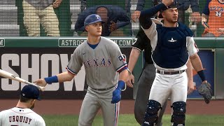 Houston Astros vs Texas Rangers  ALCS 2023 Full Game 2 Highlights MLB The Show 23 Sim [upl. by Gan]