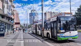 TIMELAPS Linia 806 Szczecin Pomorzany Dobrzyńska  Plac Rodła Solaris Urbino 18 III 10722 [upl. by Faxen]