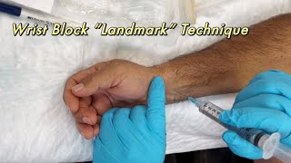 Wrist Block “Landmark” Technique by Henry Hu MD [upl. by Athena]