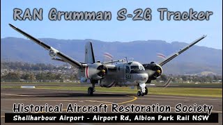 RAN Grumman Tracker 844 test flight  HARS Aviation Museum [upl. by Eoj358]