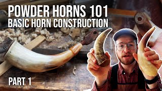 How to make a simple powder horn  DIY blackpowder accoutrements [upl. by Coffey]