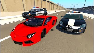 Crazy Police Chase Compilation 3 BeamNG Drive Crashes [upl. by Killam]