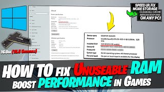 Fix All RAM Not Fully Usable in Windows 11  10  8  7  How to Make Installed RAM Fully Usable 💯 ✅ [upl. by Araihc243]