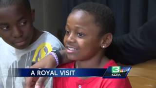 Ben McLemore makes royal visit to Sacramento school [upl. by Vala]