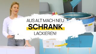 MÖBEL UPYCLING  Aus ALT mach NEU  SCHRANK LACKIEREN  DIY [upl. by Ingrid193]