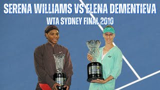 SERENA WILLIAMS VS ELENA DEMENTIEVA  2010 WTA SYDNEY FINAL [upl. by Haisi]