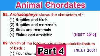 Part 4Chordates mcqs Biology mcqs Animal kingdom mcq for NEET [upl. by Markiv414]