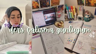 10 sınıf ders çalışma günlüğüm 2 🌷 Study Vlog [upl. by Rekoob]