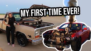 I raced Westens Cummins Mustang in My Twin Turbo LS Truck [upl. by Aix74]