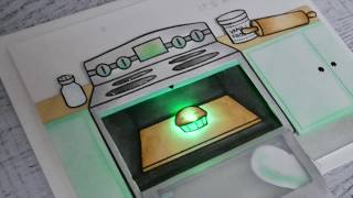 Interactive switch  LED Card  cardmaking tutorial  Lawn Fawn [upl. by Einned]