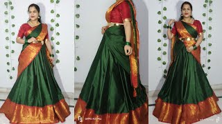 Lehenga Saree Draping Styles  Lehenga Style Saree Draping for Wedding  Lehenga Saree Draping [upl. by Ayama]