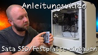 Anleitungsvideo Sata SSD  Festplatte einbauen [upl. by Anelah]