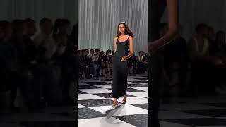 Imaan Hammam in Versace SpringSummer 2024 FashionShow [upl. by Arst]