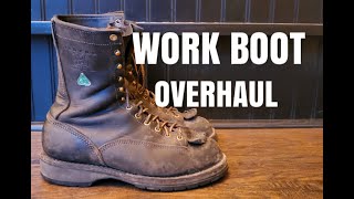 Viberg Boot Resole  Train Conductors Boots Get a Makeover [upl. by Eenaffit957]