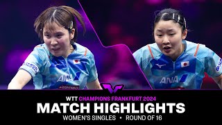 Miu Hirano vs Miwa Harimoto  WS R16  WTT Champions Frankfurt 2024 [upl. by Vincentia847]