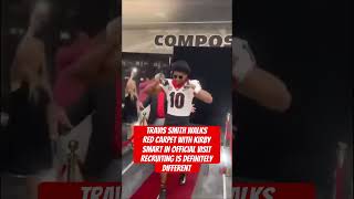 Travis Smith walks red carpet with Kirby Smart in official visit recruiting is definitely different [upl. by Elnar385]