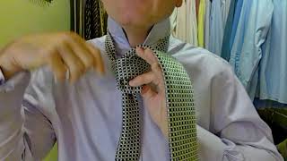 Isaia 7 Fold Tie with Zegna Suit Salvatore Ferragamo Belt Bally Shoes  How to Tie a Tie Tutorial [upl. by Repinuj]