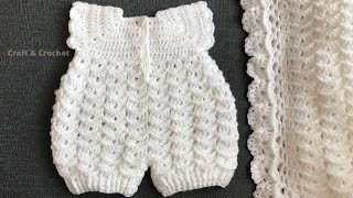 Easy crochet baby romper craft amp crochet 0805 [upl. by Gilmour626]