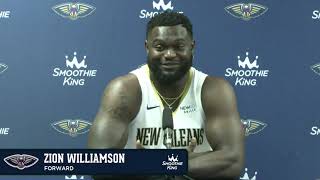 Zion Williamson interview  Pelicans Media Day 2024 [upl. by Eeslehc]