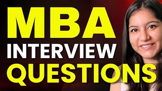 List of MBA Interview Questions You MUST Prepare  MBA Interview Preparation [upl. by Laynad]