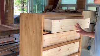 Woodworking DRESSER MAKING  Chest Of Drawers With Recessed Drawer Pull [upl. by Dirtsa]