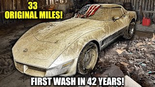 33 Original Miles Corvette BARN FIND  First Wash in 42 Years  Satisfying Restoration [upl. by Sorkin]