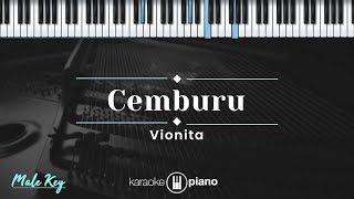 Cemburu  Vionita KARAOKE PIANO  MALE KEY [upl. by Reinnej]