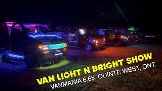 Custom Van Light N Bright Van Show at Vanmania 665 Truckin Quinte West Ont [upl. by Beera149]