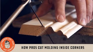 How Pros Cut Molding Inside Corners [upl. by Adelice]