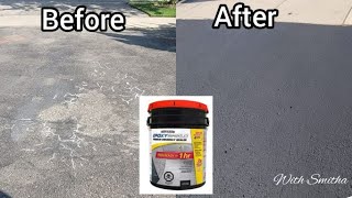 Make your driveway look like newPainting drivewayDriveway makeoverEpoxyshield Driveway Sealer [upl. by Bunni]