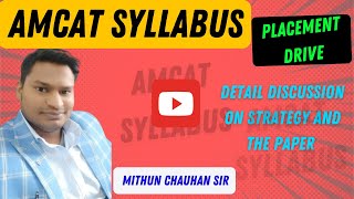 AMCAT SYLLABUS in Detail  Strategy for Preparation  Placement Drive via AMCAT  Mithun Sir [upl. by Lyndell294]