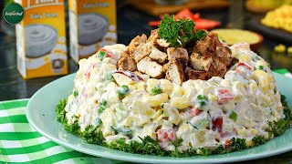 Creamy Chicken Macaroni Salad Recipe by SooperChef [upl. by Helbonnas363]