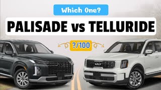 Hyundai Palisade 2023 vs Kia Telluride 2023  Which One [upl. by Claus842]