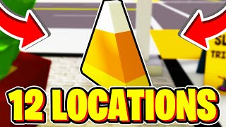 EASY MODE ALL 12 CANDY CORN LOCATIONS In Brookhaven HALLOWEEN EVENT 2024 Roblox [upl. by Htrowslle]