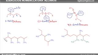 Ejercicios  Nomenclatura de alcanos parte 1 [upl. by Anairuy]