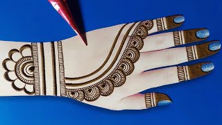 Eid Special Stylish Easy Mehndi designSimple Mehandi ka designMehndi designHennaMehandi design [upl. by Butler716]