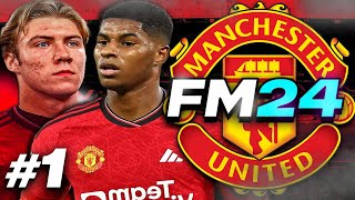 BETTER THAN EAFC 24 FM24 Manchester United Rebuild Ep1  Football Manager 2024 Career Mode [upl. by Neirbo24]