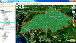 Watershed Delineation in Google Earth Very Easy Method [upl. by Nyletac]