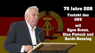 75 Jahre DDR  Eine Festveranstaltung des OKV [upl. by Cassius]