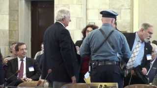 NJ Citizen testimony cut off Chairman sits during Pledge of Allegiance [upl. by Nivaj668]