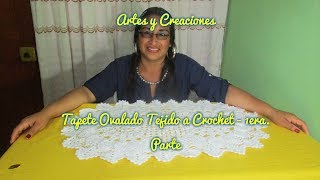 TAPETE OVALADO TEJIDO A CROCHET  1ERA PARTE [upl. by Moskow]