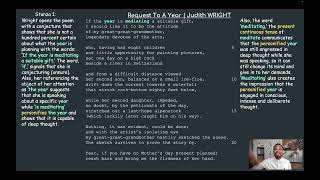 REQUEST TO A YEAR ANALYSIS — JUDITH WRIGHT  GCSE IGCSE [upl. by Havstad]