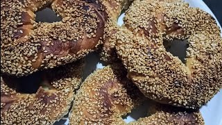 Simit Turkish Bread  Delicious Turkish Recipe  With Butter And Tea [upl. by Liebman]