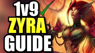 CARRY EVERY GAME HOW TO ZYRA SUPPORT 1V9 EVERY GAME IN SEASON 12  ZYRA GUIDE [upl. by Decrem931]