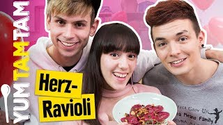 HERZRAVIOLI zum VALENTINSTAG  Valentinstag Geschenk mit darkviktory amp Kostas Kind  yumtamtam [upl. by Graniah]