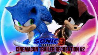 Sonic The Hedgehog 3 CinemaCon Trailer Recreation V2 EDIT [upl. by Bores]