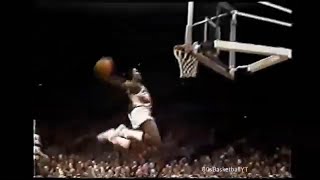 Rookie Clyde Drexler with 4 Dunks vs Nuggets [upl. by Ayanej277]