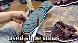 How to use used shoe soles to make slippers [upl. by Randa]