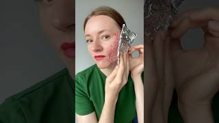 Lipstick  Foil  Easy Halloween Makeup Hack halloween HalloweenMakeup MakeupHacks shorts [upl. by Anos606]